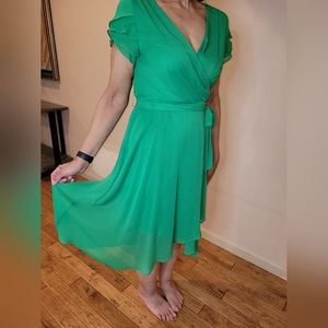 DKNY Green Wrap Dress-Size 12